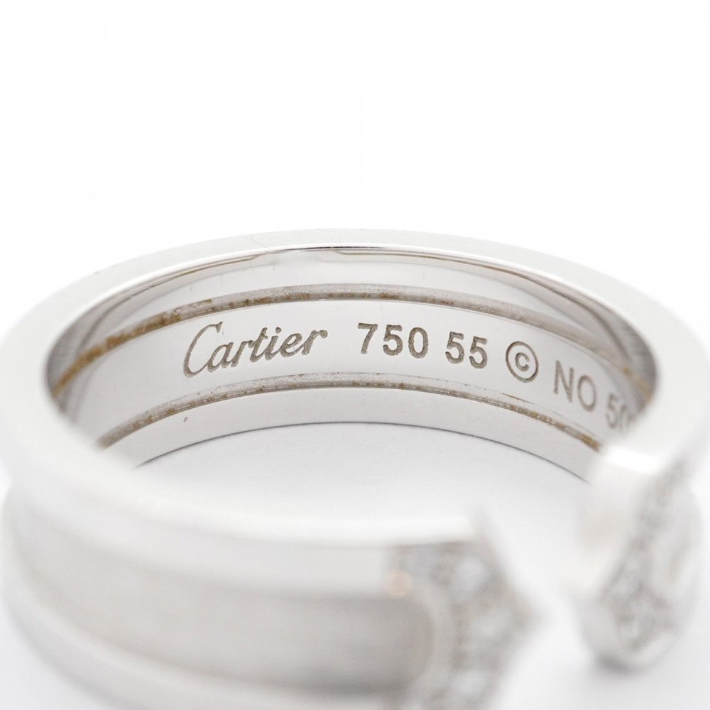 CARTIER Authentic 18k Silver Diamond Ring #55 - Picture 4 of 9